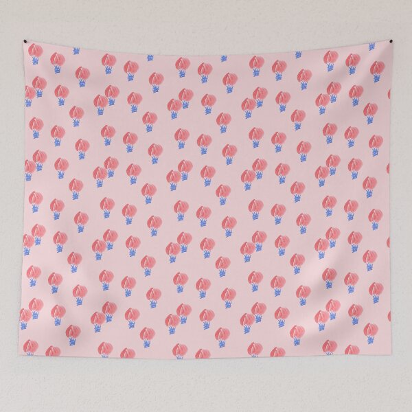 Item preview, Air Balloons Pattern on Pale Pink designed and sold by Elena Simonova.