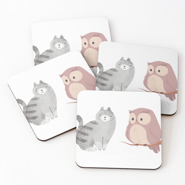 Item preview, a cat and an owl designed and sold by K-BOSS.