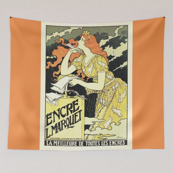Item preview, Art nouveau French pen ink advertising designed and sold by aapshop.