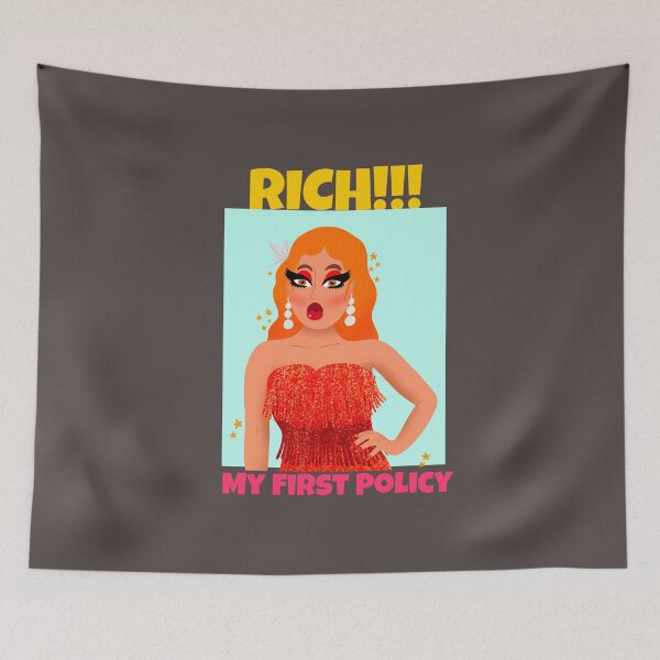 Item preview, RICH IS MY FIRST POLICY designed and sold by MookTupnoy.