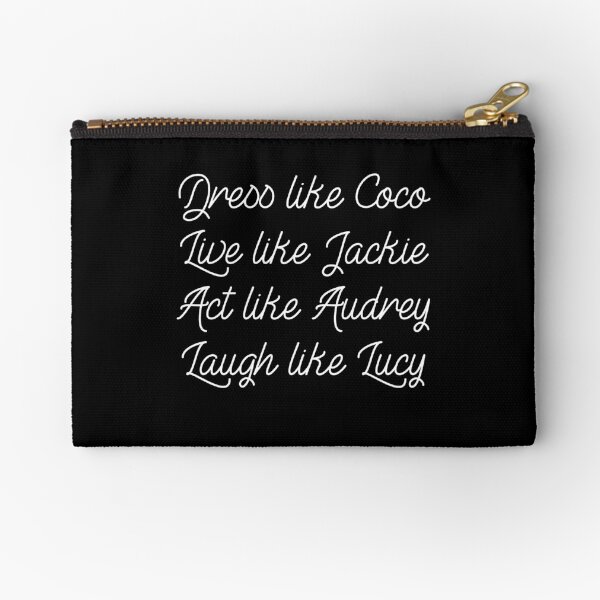 Coco, Jackie, Audrey & Lucy Zipper Pouch