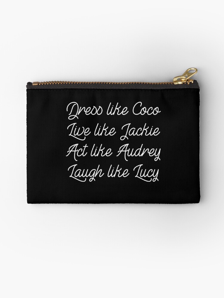 Thumbnail 1 of 4, Zipper Pouch, Coco, Jackie, Audrey & Lucy designed and sold by kjanedesigns.