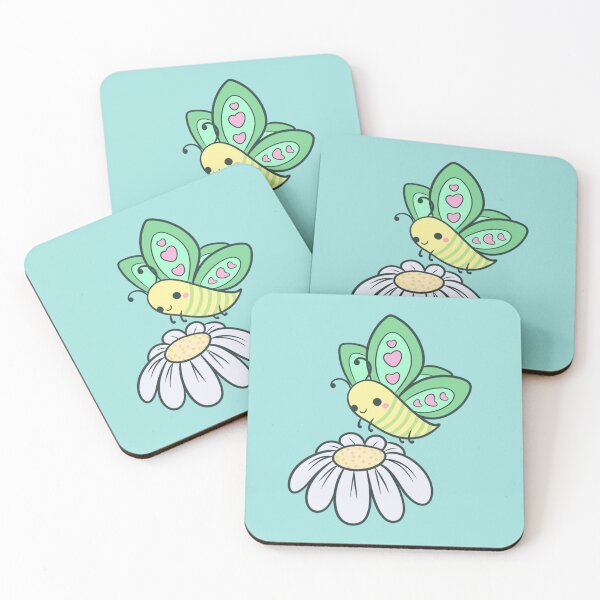 Item preview, Kawaii Butterfly with White Daisy designed and sold by FreyaDraws.