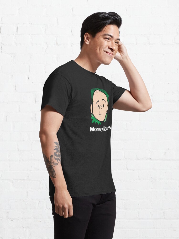 Classic T-Shirt, Karl Pilkington - Monkey News designed and sold by Pilkingzen