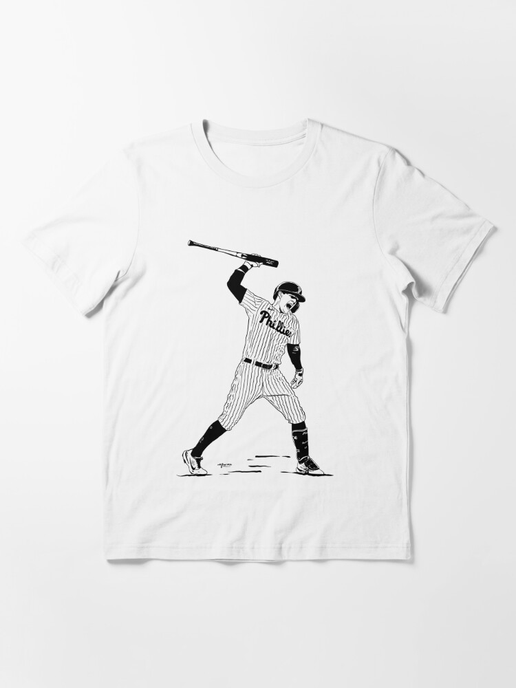 Rhys Hoskins: The Bat Spike, Women's V-Neck T-Shirt / Small - MLB - Sports Fan Gear | breakingt