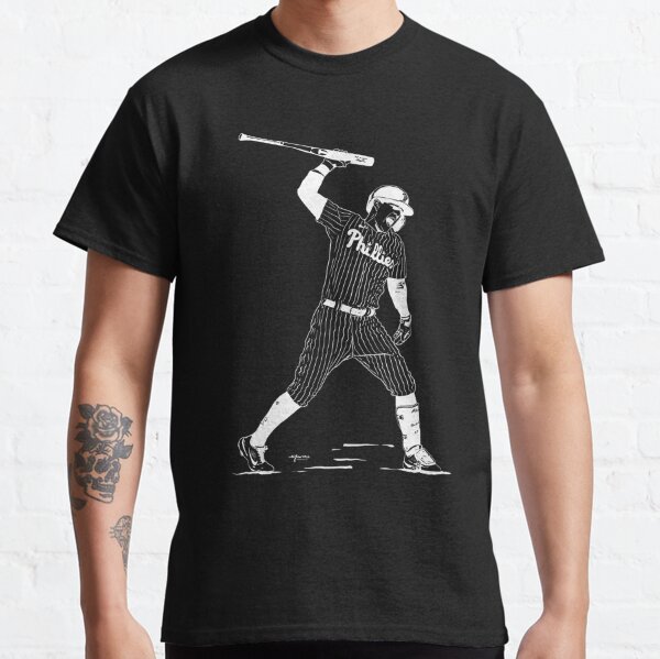 Rhys Hoskins Bat Slam Philadelphia T-Shirt (as1, Alpha, s, Regular,  Regular, Black)