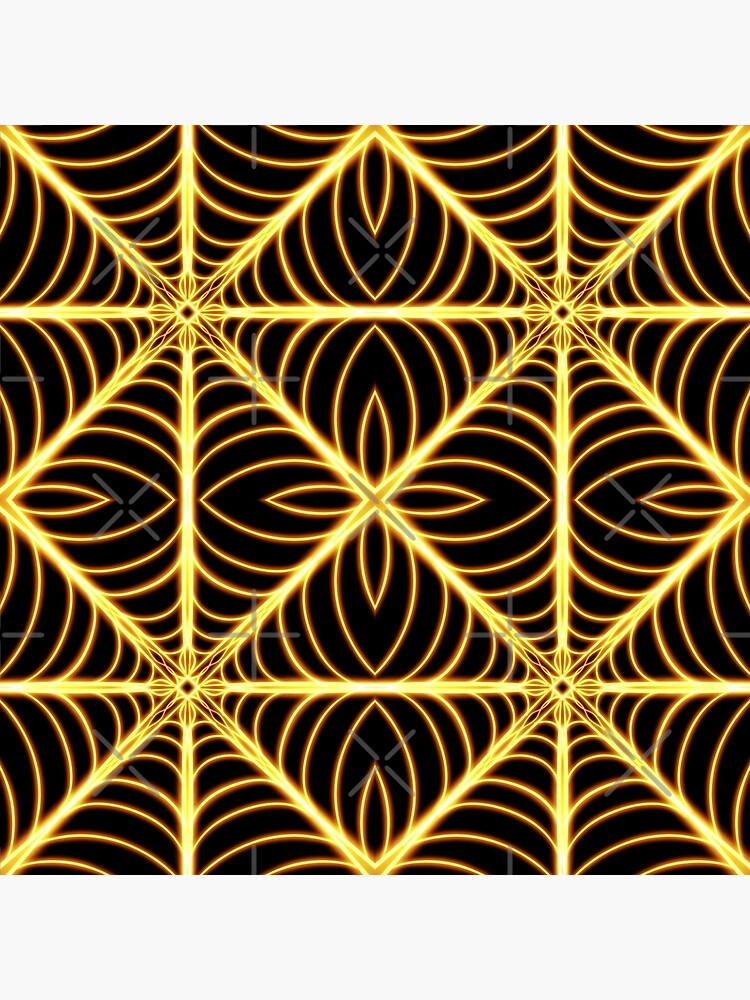 Golden Spiderweb Pattern\