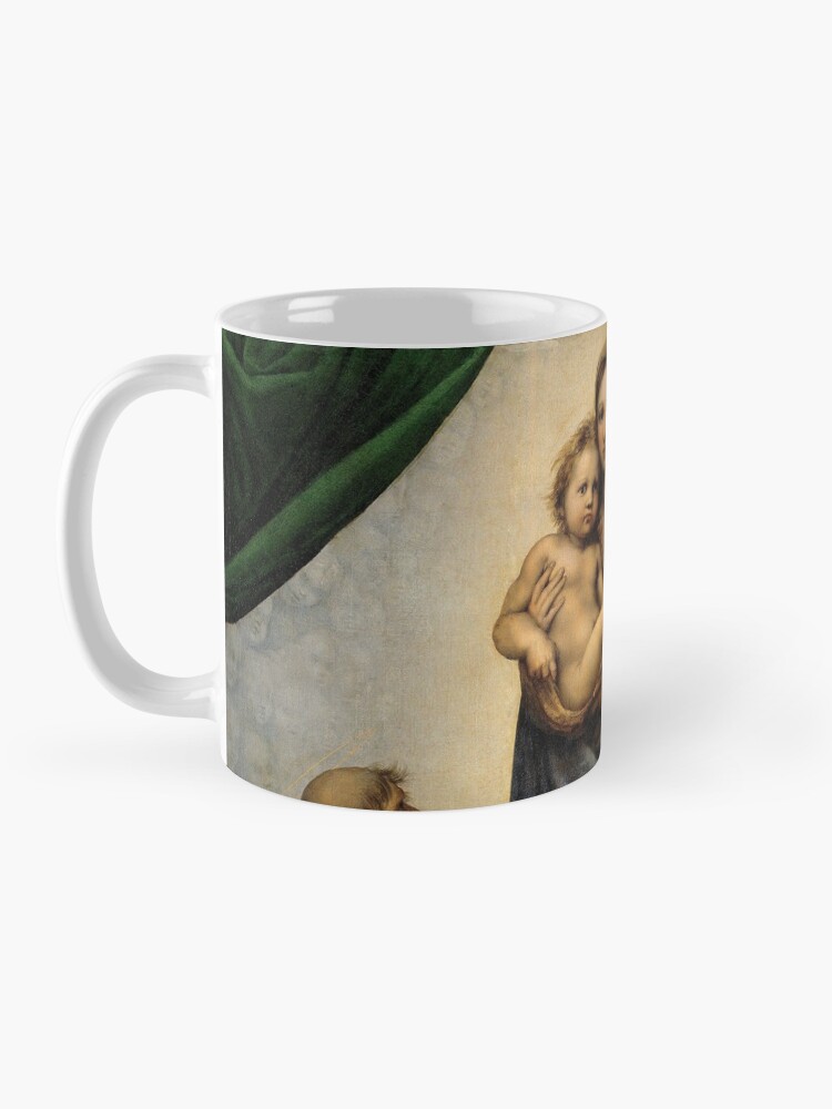 Alternate view of The Sistine Madonna Oil Painting by Raphael Mug