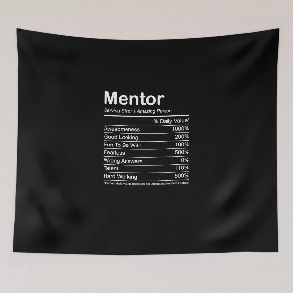 Item preview, Awesome Best Mentor Gift - Funny Nutrition Label designed and sold by LushCatDesign.