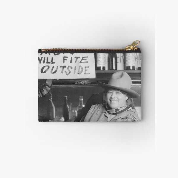 Item preview, Bartender Cowgirl, Black and White Vintage Wild West Art designed and sold by modernretro.