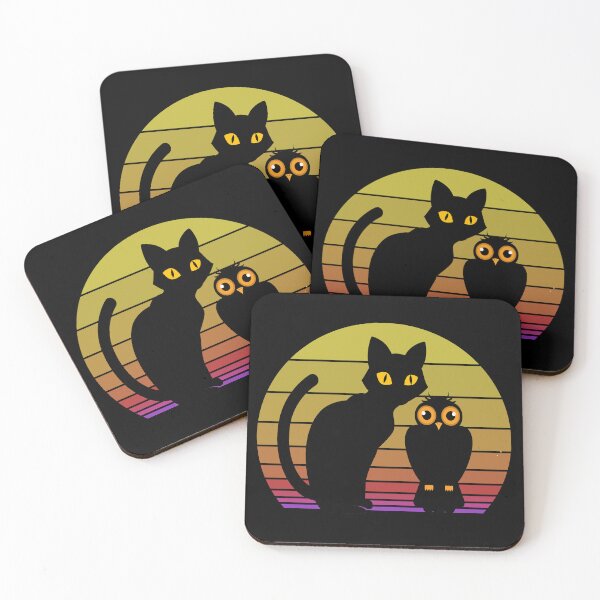 Item preview, a cat and an owl designed and sold by Goodthings99.
