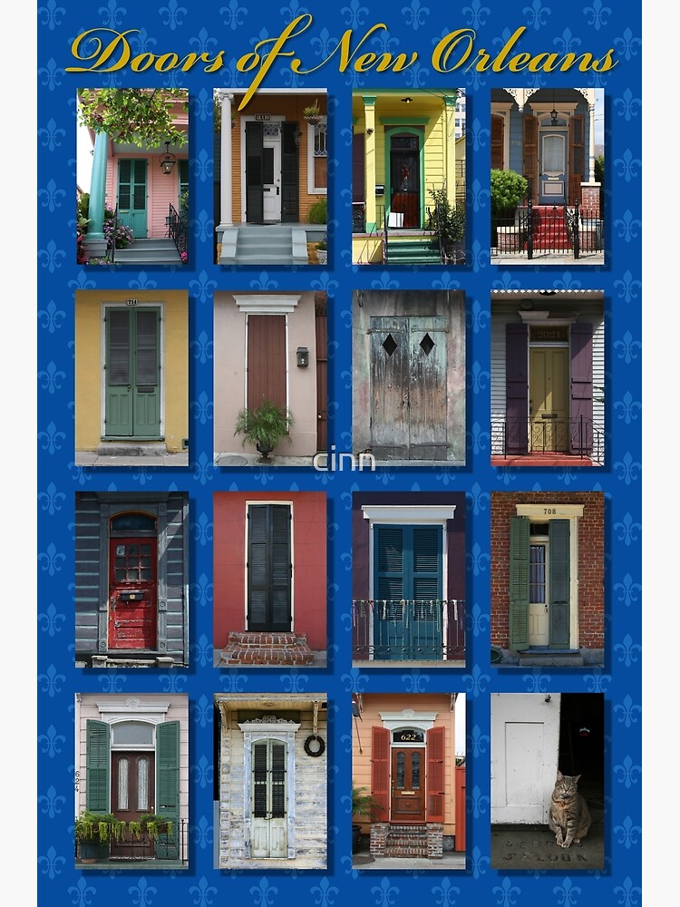 "Doors of New Orleans" Poster for Sale by cinn Redbubble