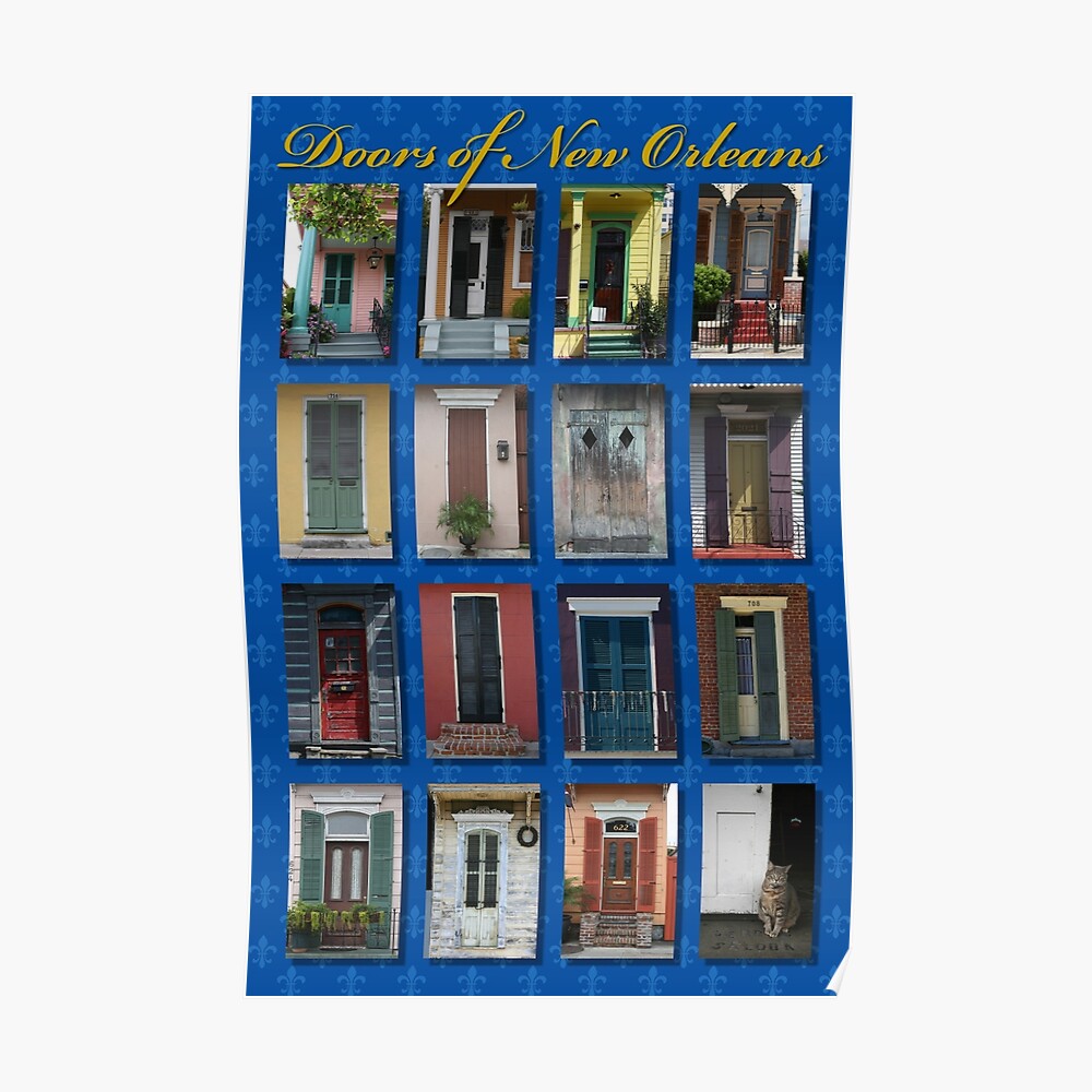 "Doors of New Orleans" Poster by cinn Redbubble