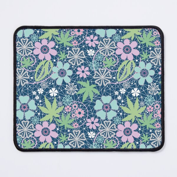 Item preview, Bright seamless lace pattern on blue background designed and sold by fuzzyfox.