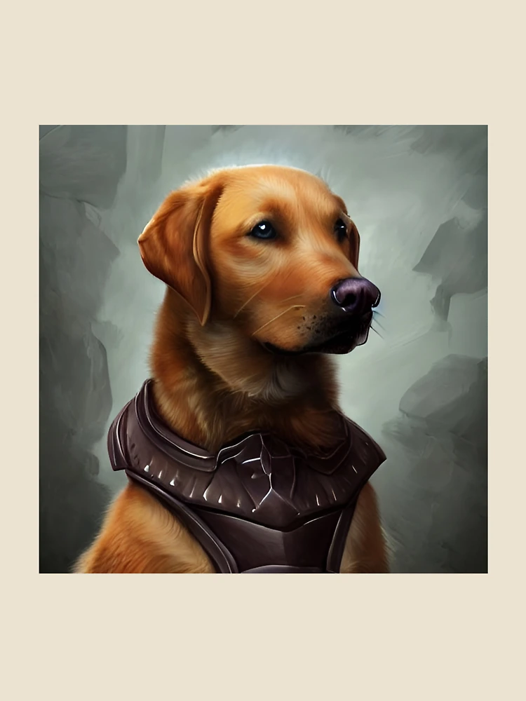 Imagen 4 de 4, Camiseta relajada con la obra AI Generated Art, War Labrador, diseñada y vendida por RabbitHoleMI.