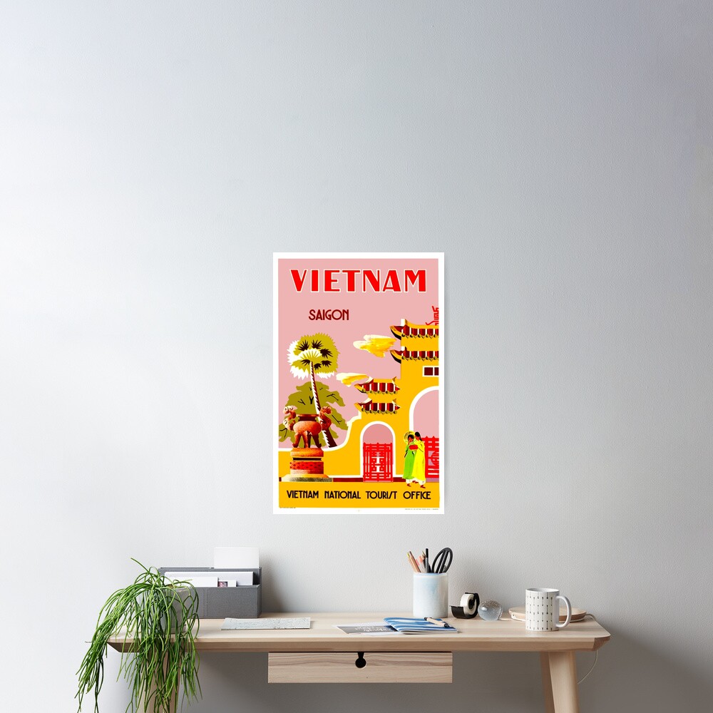 VIETNAM : Vintage Travel to Saigon Advertising Print Poster
