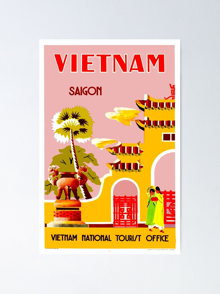 Saigon Arroyo Vietnam French Vintage Asian Travel Advertisement Art Poster Print 