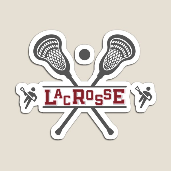 Lville lacrosse sticks typography Magnet for Sale by laxdraws