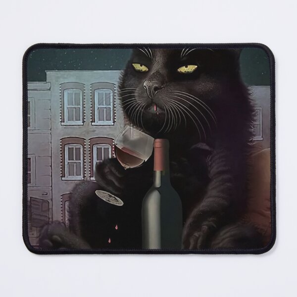 Item preview, The Black Cat Wine Poster designed and sold by lomentoaples.