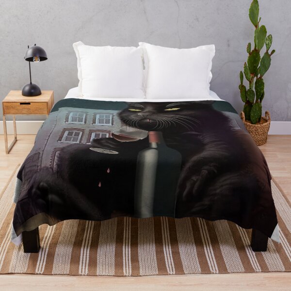Item preview, The Black Cat Wine Poster designed and sold by lomentoaples.