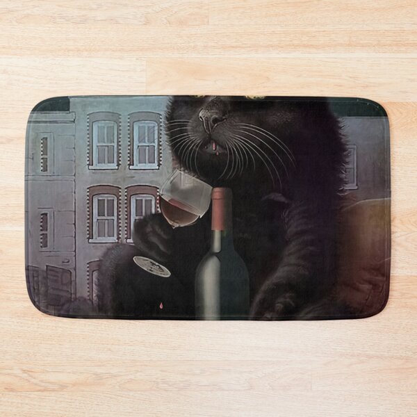 Item preview, The Black Cat Wine Poster designed and sold by lomentoaples.
