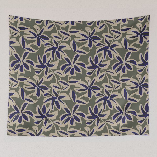 Item preview, Nautical Pattern, Green Nautical Floral Brush Strokes Seamless Pattern designed and sold by graphic-genie.
