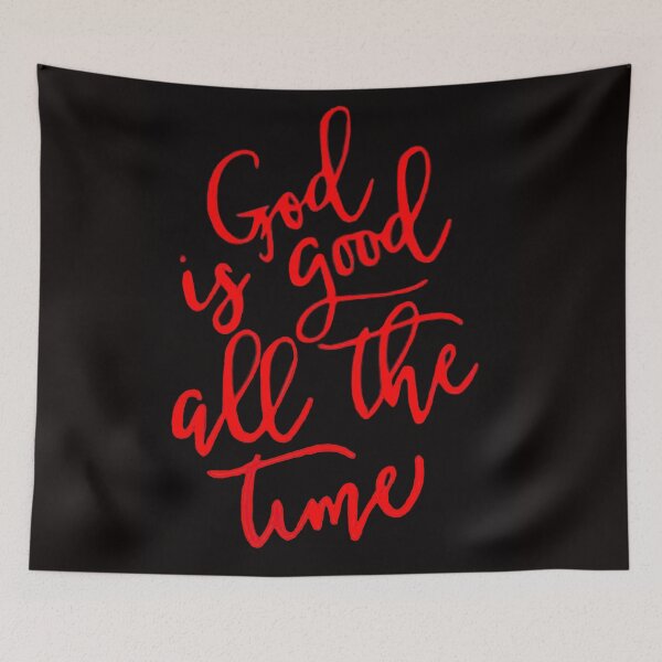 Item preview, God Is Good All the Time  Red and Black designed and sold by Rowena Jones.