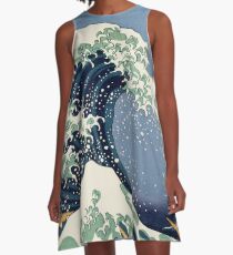 The Great Wave by Katsushika Hokusai A-Line Dress