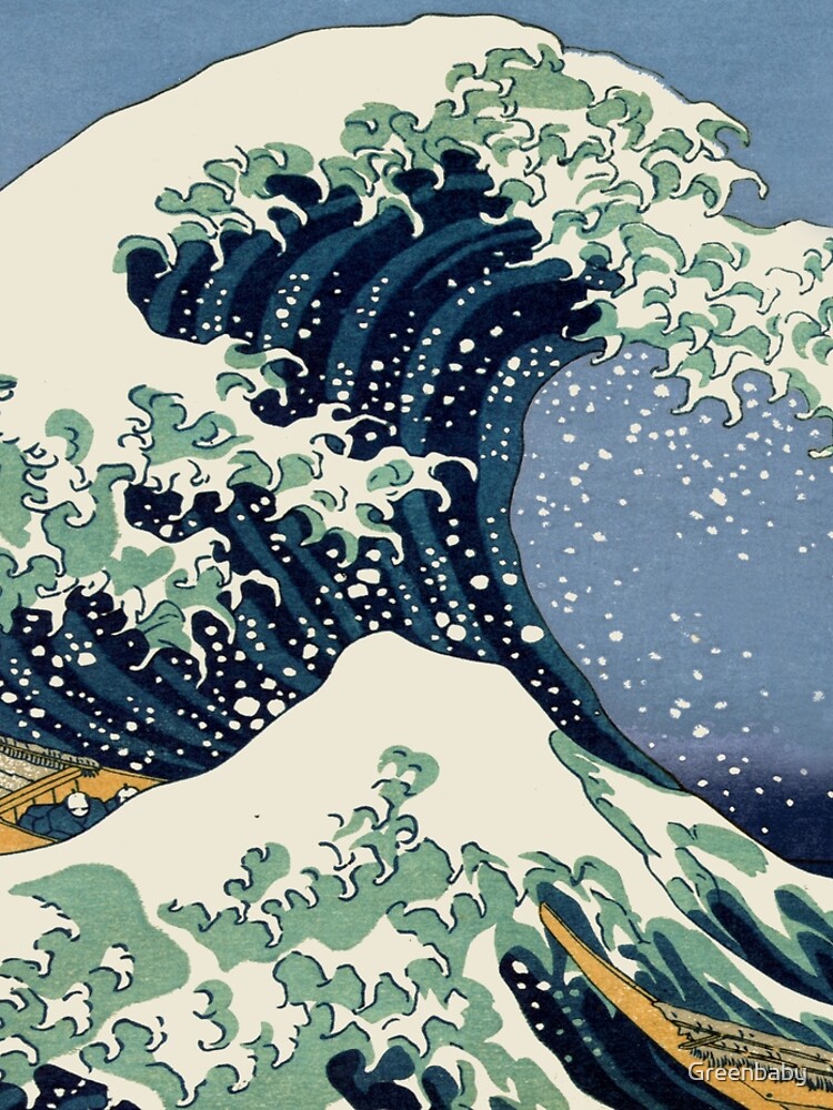 The Great Wave by Katsushika Hokusai by Greenbaby