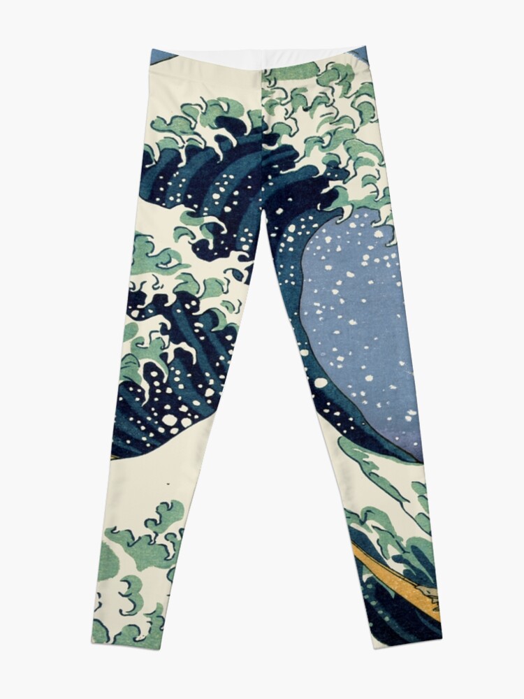 Alternate view of The Great Wave by Katsushika Hokusai Leggings