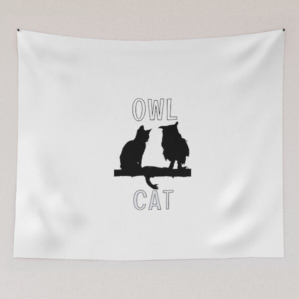 Item preview, CAT AND AN OWL, BEST FRIEND designed and sold by Trilala.