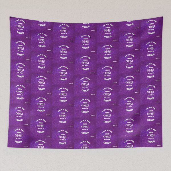 Item preview, Strengthened by Jesus in Purple designed and sold by BL4HG.