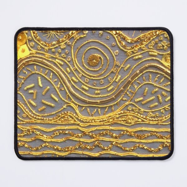 Item preview, Goldwork abstract art embroidery designed and sold by OakendOriginals.