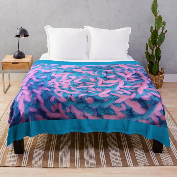Item preview, Cotton Candy Swirly Knit - Pink and Turquoise designed and sold by Kim Arnott.