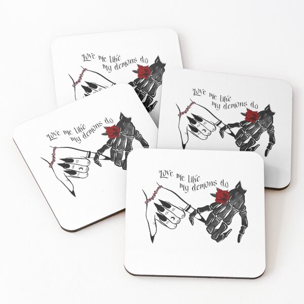 Item preview, Love Me Like My Demons Do Witch Holding Skeleton Hand Halloween Design designed and sold by Tonya51.
