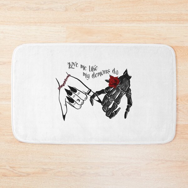 Item preview, Love Me Like My Demons Do Witch Holding Skeleton Hand Halloween Design designed and sold by Tonya51.