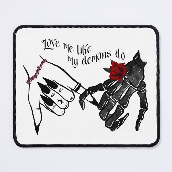 Item preview, Love Me Like My Demons Do Witch Holding Skeleton Hand Halloween Design designed and sold by Tonya51.
