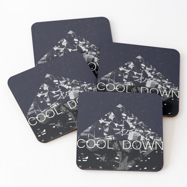 Item preview, 'Cool down' text over iceberg on black background v2 designed and sold by JaReVa.