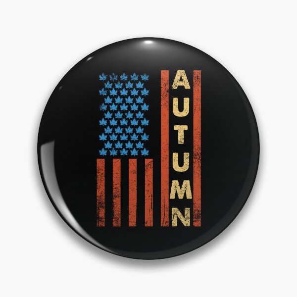 Item preview, Vintage Autumn Leaves - USA Flag designed and sold by Whimsical  Thinker.