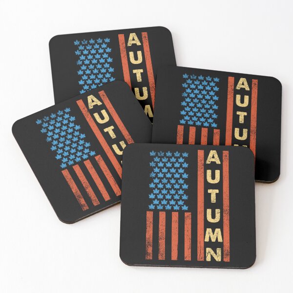 Item preview, Vintage Autumn Leaves - USA Flag designed and sold by Whimsical  Thinker.