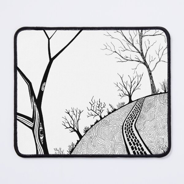 Item preview, Tree on a Hill - Black and White Landscape Drawing designed and sold by SfidaDesigns.