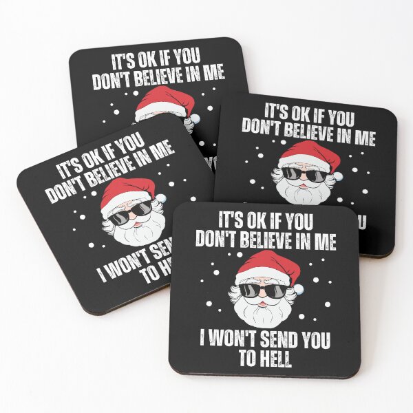 Item preview, Santa Won't Send You To Hell Atheist Christmas designed and sold by ZavageDesigns.