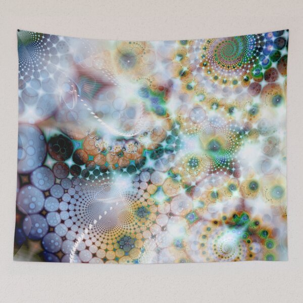Item preview, Organic Kaleidoscope Fractal earth mother nature psychedelic fibonacci spiral geometric journey designed and sold by MisprintArt.