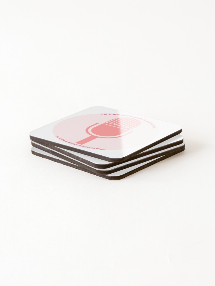 Thumbnail 4 of 5, Coasters (Set of 4), SOUND-PROUD RAPPER designed and sold by sinobcreatives.
