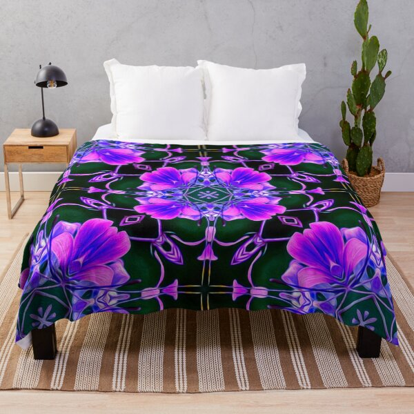 Item preview, Dark Purple Flower Pattern designed and sold by Patternflower.