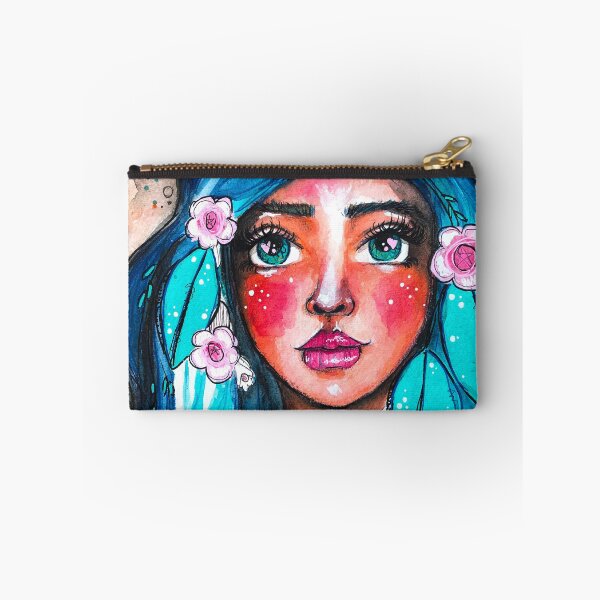 Item preview, Blue Haired Floral Girl  designed and sold by RuffledAndPunk.