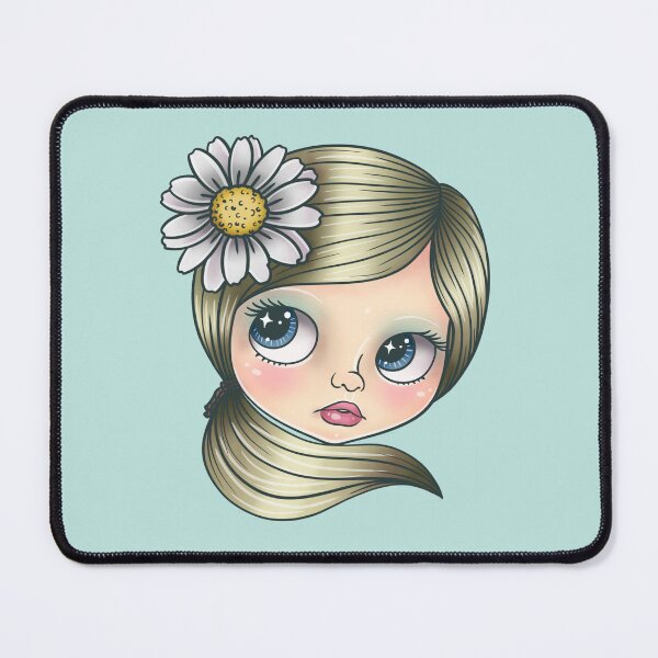 Item preview, Pretty Blythe Doll Face with Daisy  designed and sold by FreyaDraws.