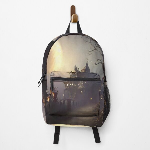 Item preview, Creepy house and full moon designed and sold by AnnArtshock.