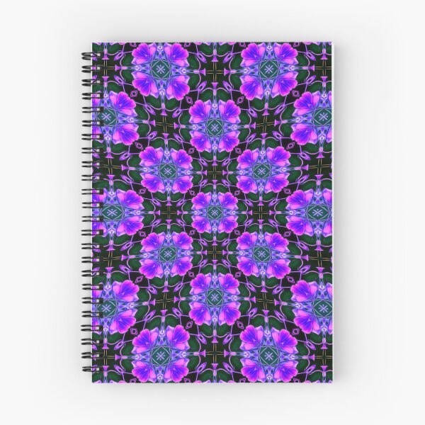 Aperçu de l'œuvre Motif de fleurs violet foncé créée et vendue par Patternflower.