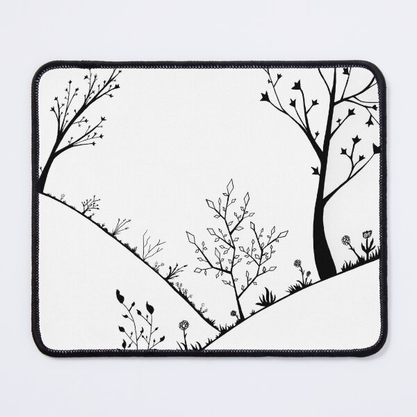 Item preview, Trees on a Hills - Black and White Landscape Drawing designed and sold by SfidaDesigns.